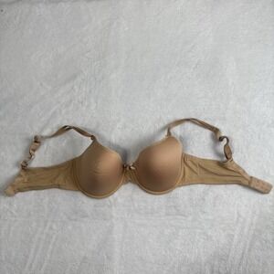 VTG Chantelle Tan Padded Push Up Bra Women's 32DD
